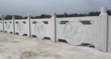 钦州芝麻白河道栏杆 石材栏杆