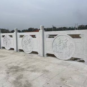 钦州芝麻白河道栏杆 石材栏杆