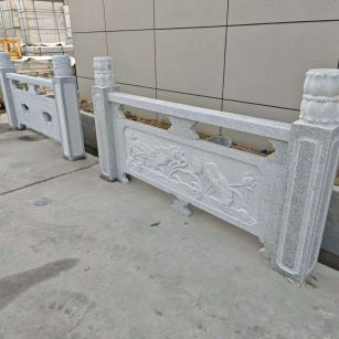 钦州芝麻白河道栏杆 石材栏杆