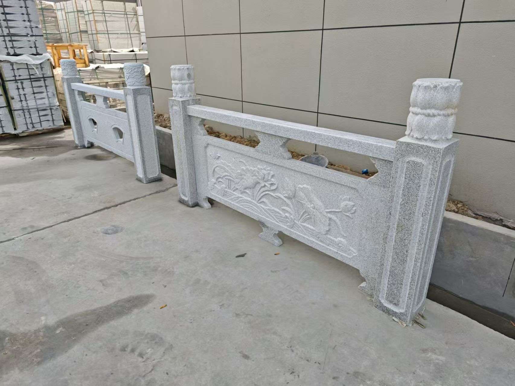 钦州芝麻白河道栏杆 石材栏杆