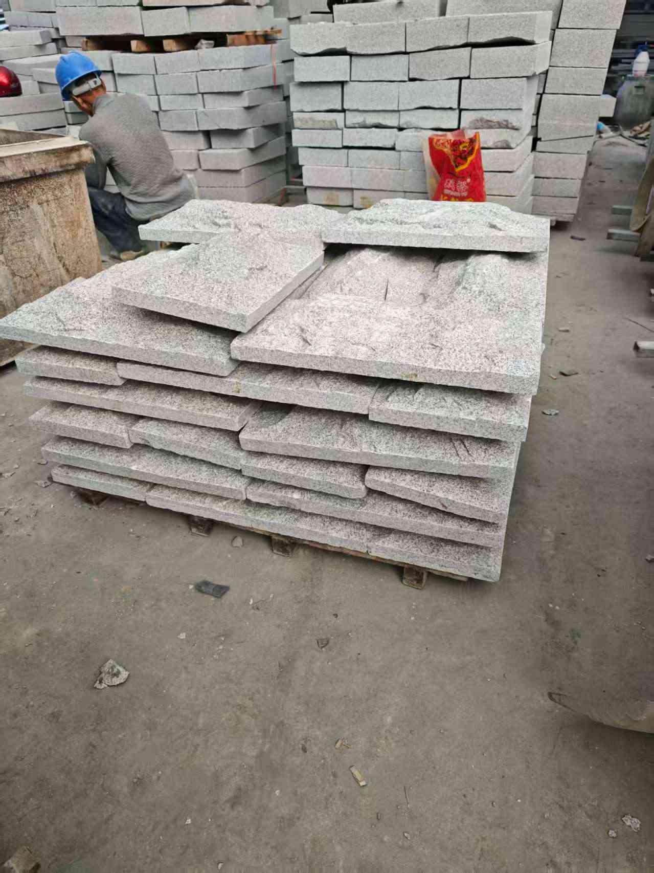 钦州芝麻白蘑菇石，自然面